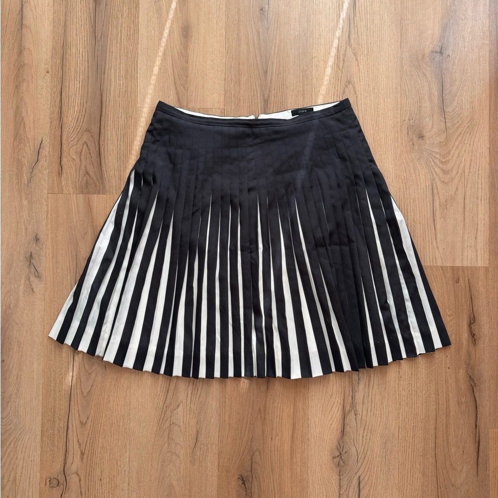 J. Crew Black and White A-Line Skirt
